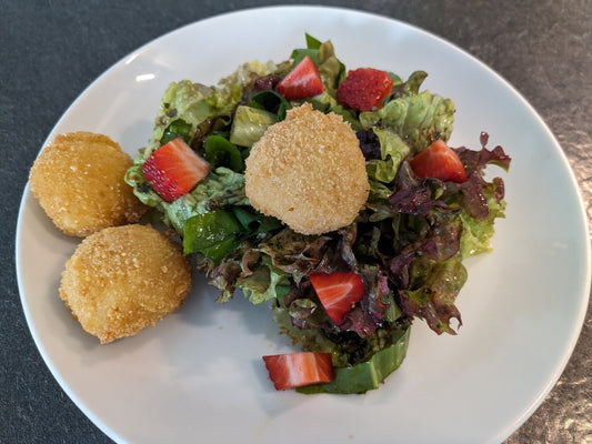 Salat mit Langres-Bonbons