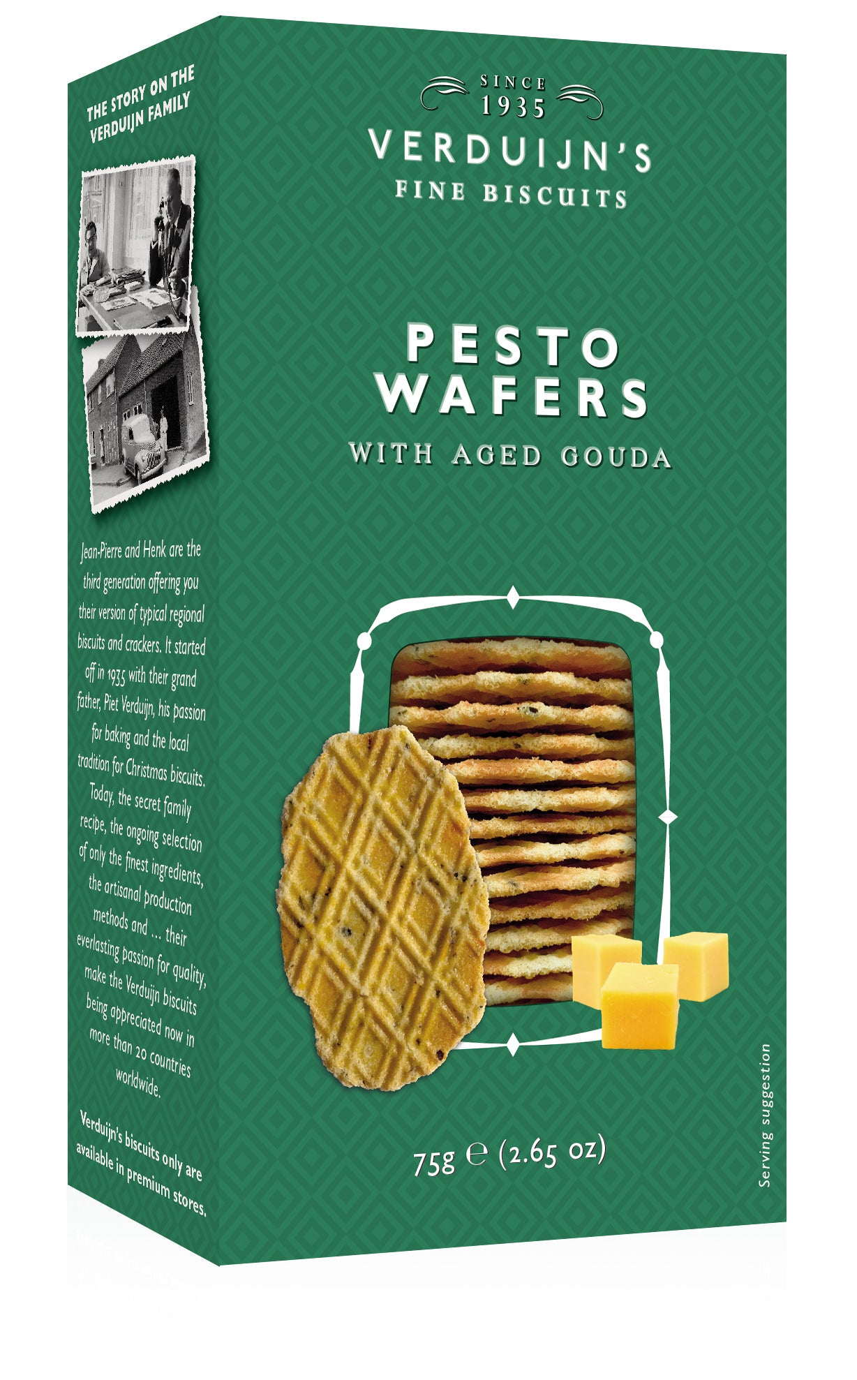 Pesto Waffeln mit altem Gouda
