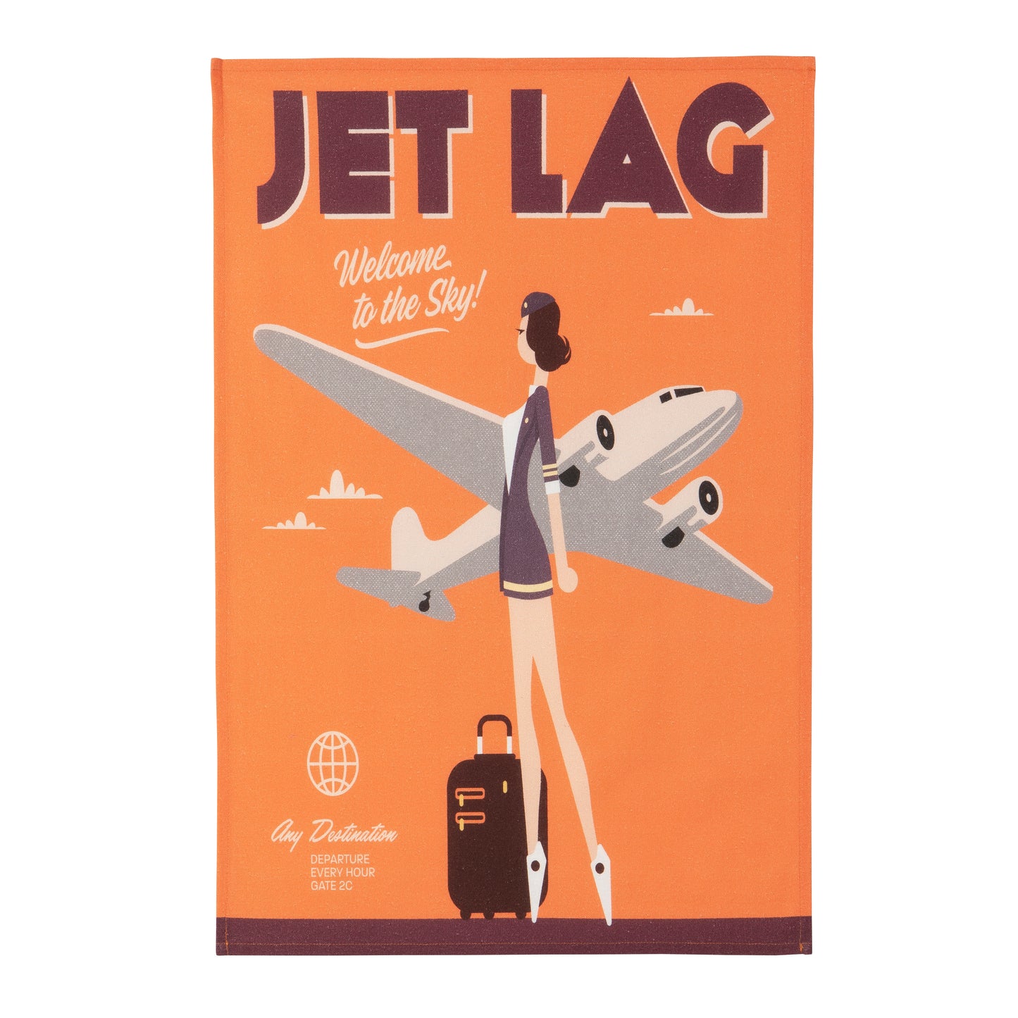 Jet Lag - Geschirrtuch