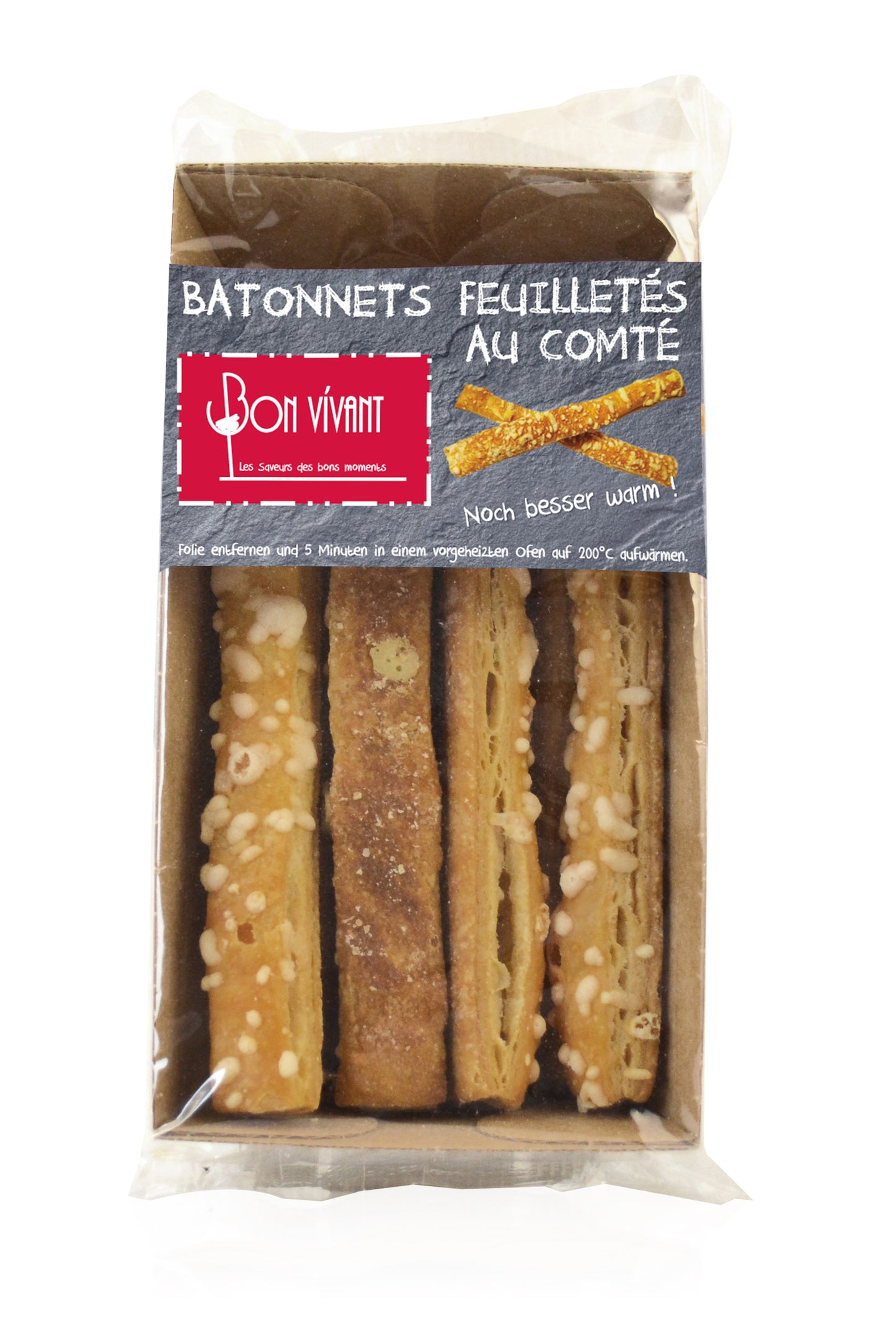 Blätterteigstangen mit Comte