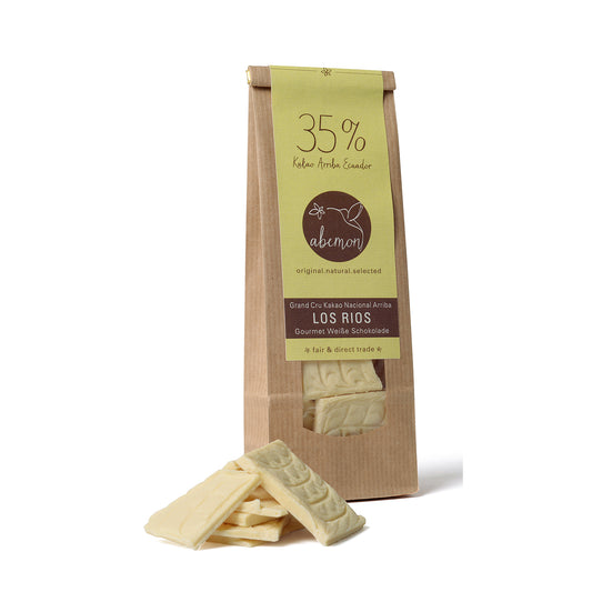 Gourmet Edelweiße-Schokolade 35% Kakao Nacional Arriba LOS RIOS