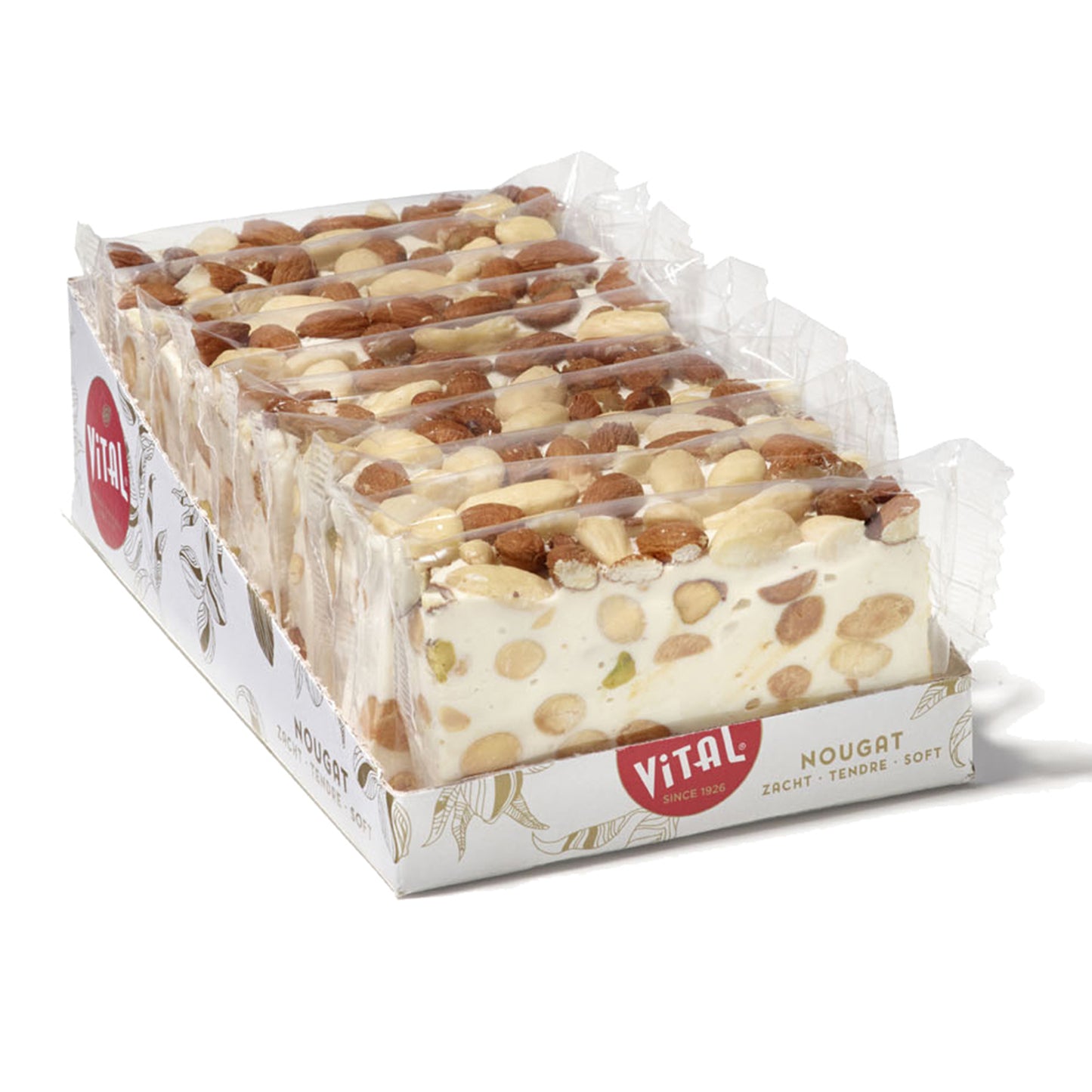 Nougat mit Mandeln & Pistazien