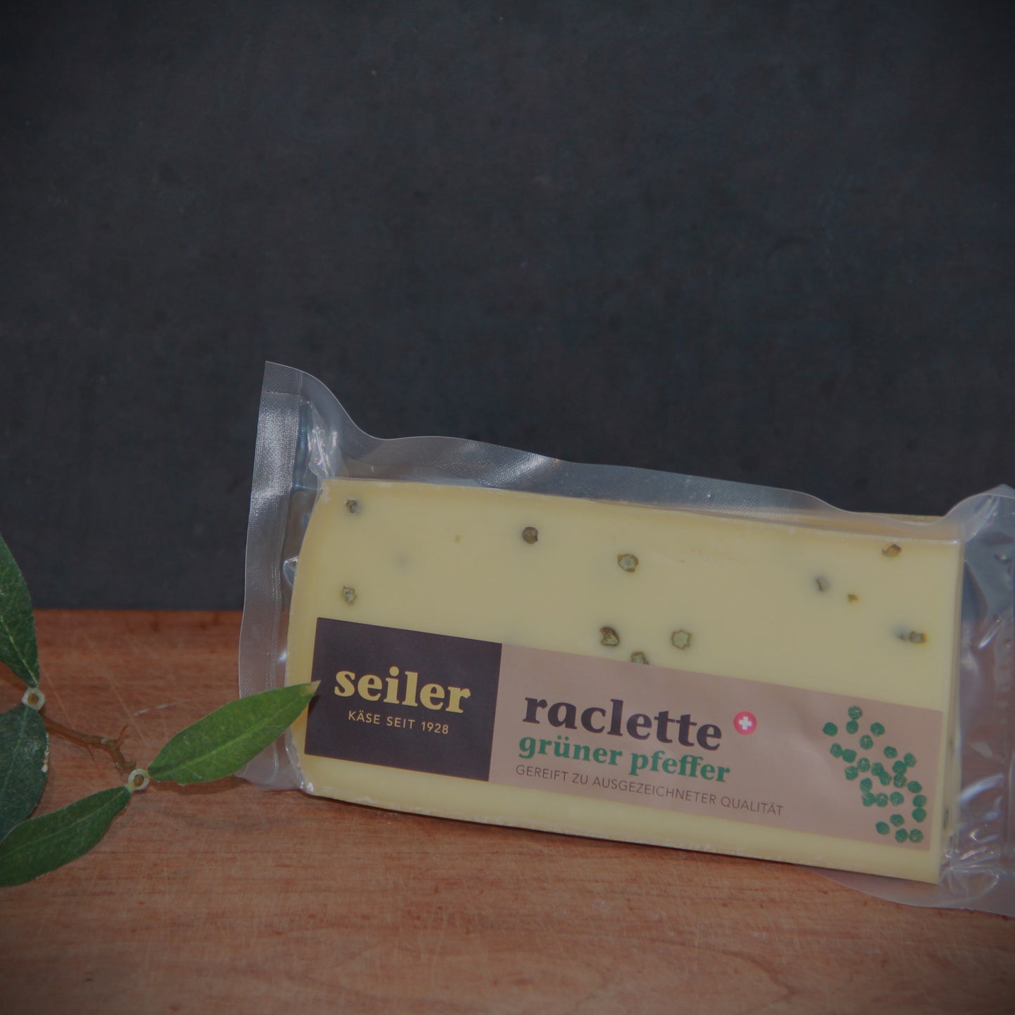 Raclettescheiben grüner Pfeffer 180g