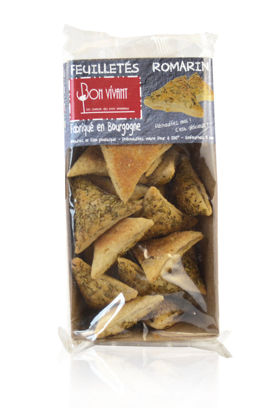 Blätterteigecken mit Rosmarin und Salz