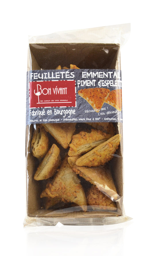 Blätterteigecken mit Emmentaler & Espelette Pfeffer