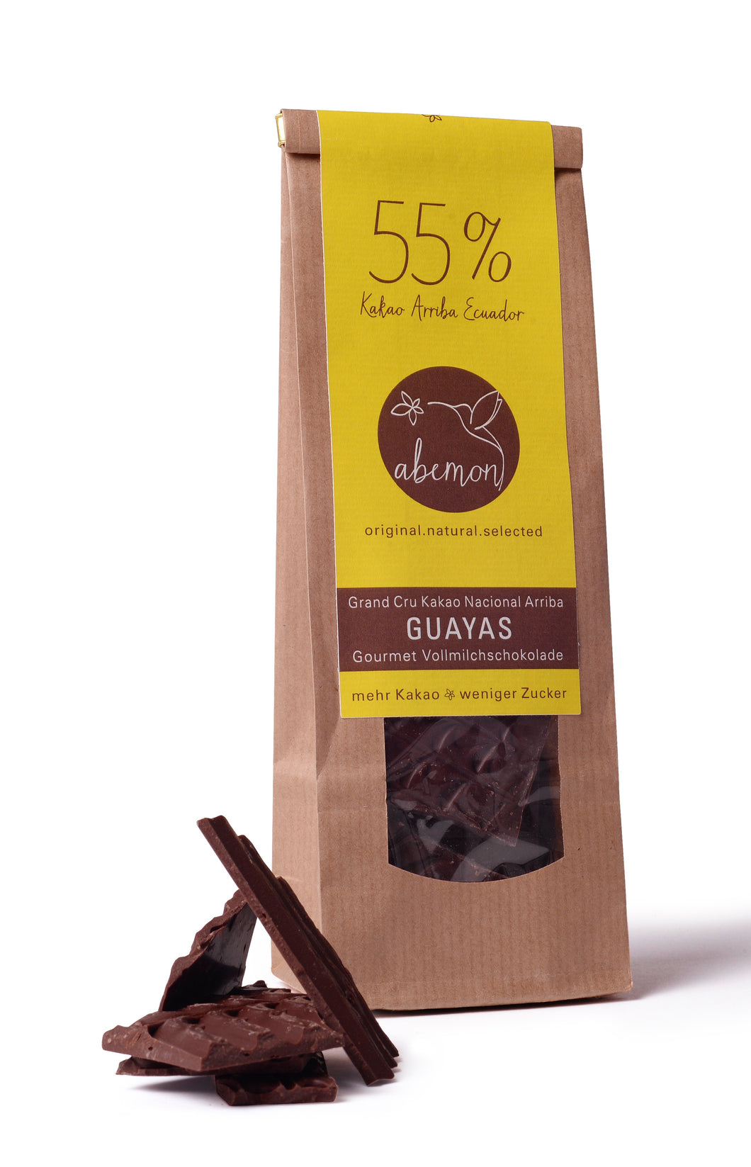 Gourmet Vollmilchschokolade 55% Kakao Nacional Arriba GUAYAS