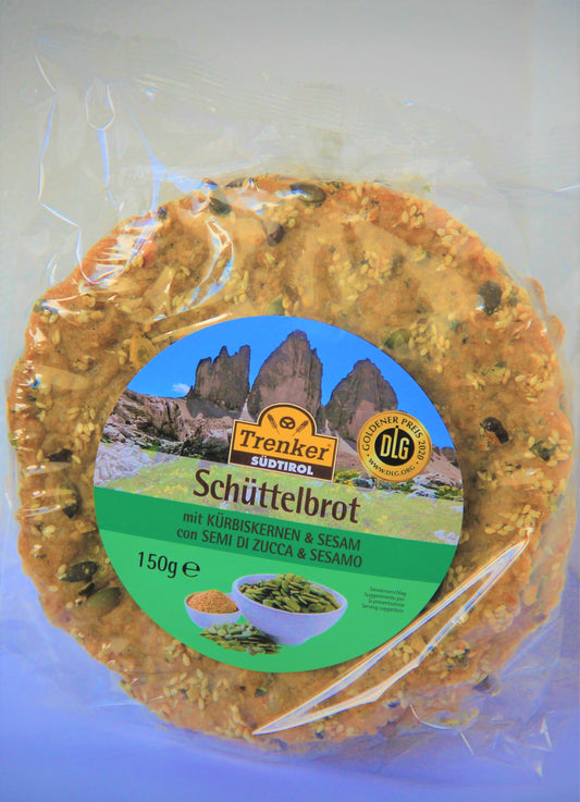 Südtiroler Schüttelbrot mit Kürbiskernen und Sesam